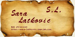 Sara Latković vizit kartica